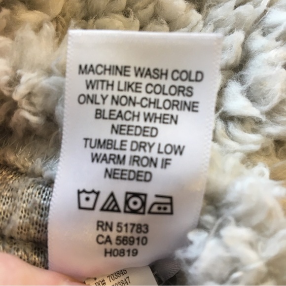 Maurices Sherpa Pullover Cowl Neck Oatmeal Gray Size XXL - Picture 5 of 8